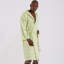 Genovese Gender Neutral Mid-Calf Bathrobe with Pockets and Hood-119430138-119430139