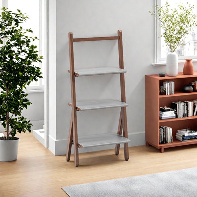 A bookcase with novel and fashionable art