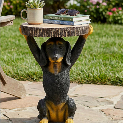 Tabouret de table d'appoint à piédestal 22,17 po H Black Dog