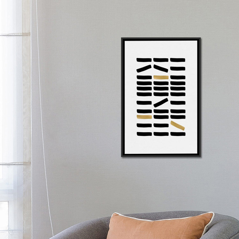 «Abstract», impression sur toile, H 26 po x l 18 po x P 1,5 po, Toile avec cadre noir, Pas de tapis