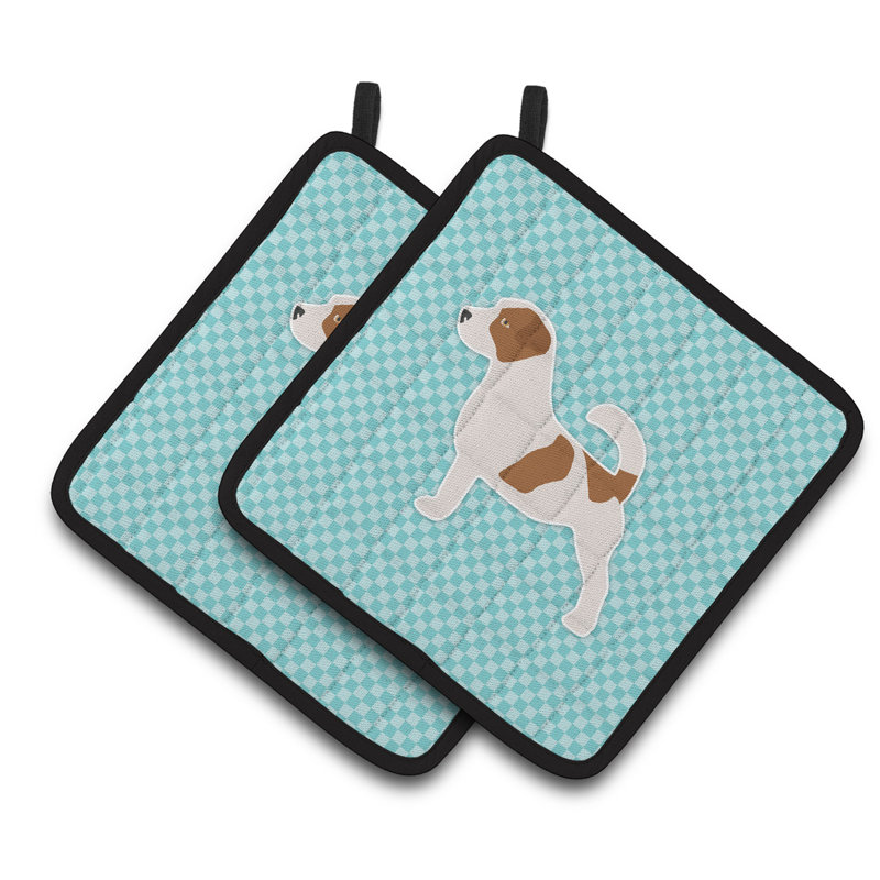 Caroline's Treasures Jack Russell Polyester Potholder, Blue