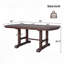 Table de salle à manger extensible 60 "à 78", table de cuisine en bois de ferme avec rallonge amovible, grande table extensible pour 4 à 8 personnes-114220899