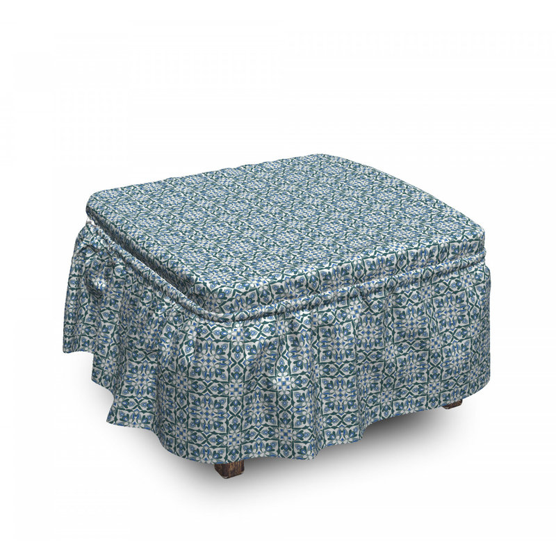 Box Cushion Ottoman Slipcover