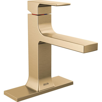Robinet de salle de bain monocorps avec drain Velum, robinet de lavabo de salle de bain à poignée simple