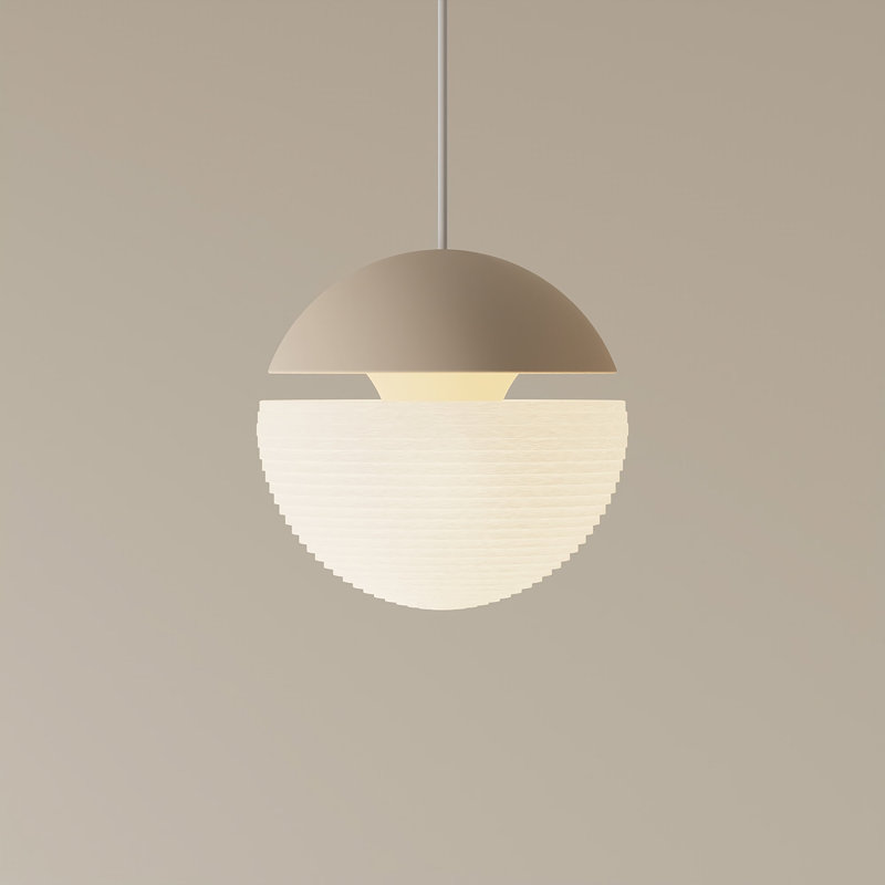 Cora Pendant Light, Peach/Black