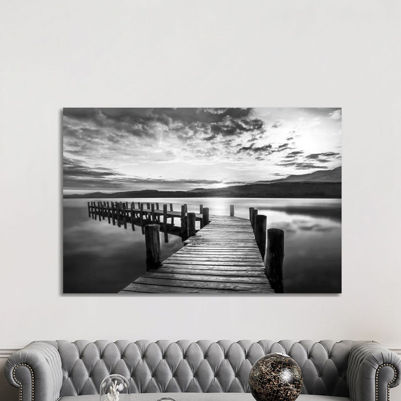 Evening Dock by Mike Calascibetta - Print on Canvas, 101.6 cm H x 66.04 cm W x 3.175 cm D, Wrapped Canvas