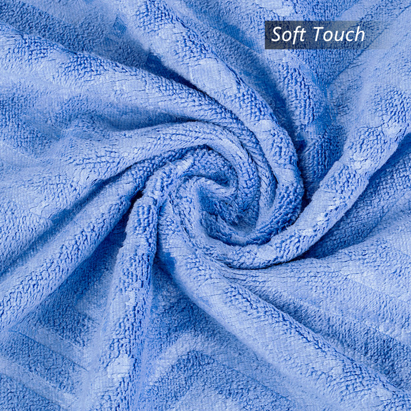 Ensemble de serviettes 2 pièces Galliher, Bleu marine