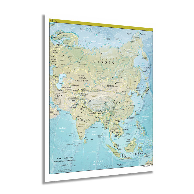 " 2021 Asia Map;2021 Asia Map ", 36" H x 24" W