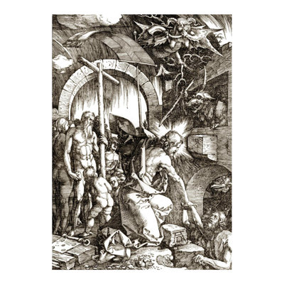 «The Harrowing of Hell From The Large Passion» par Albrecht Dürer - Estampe numérique
