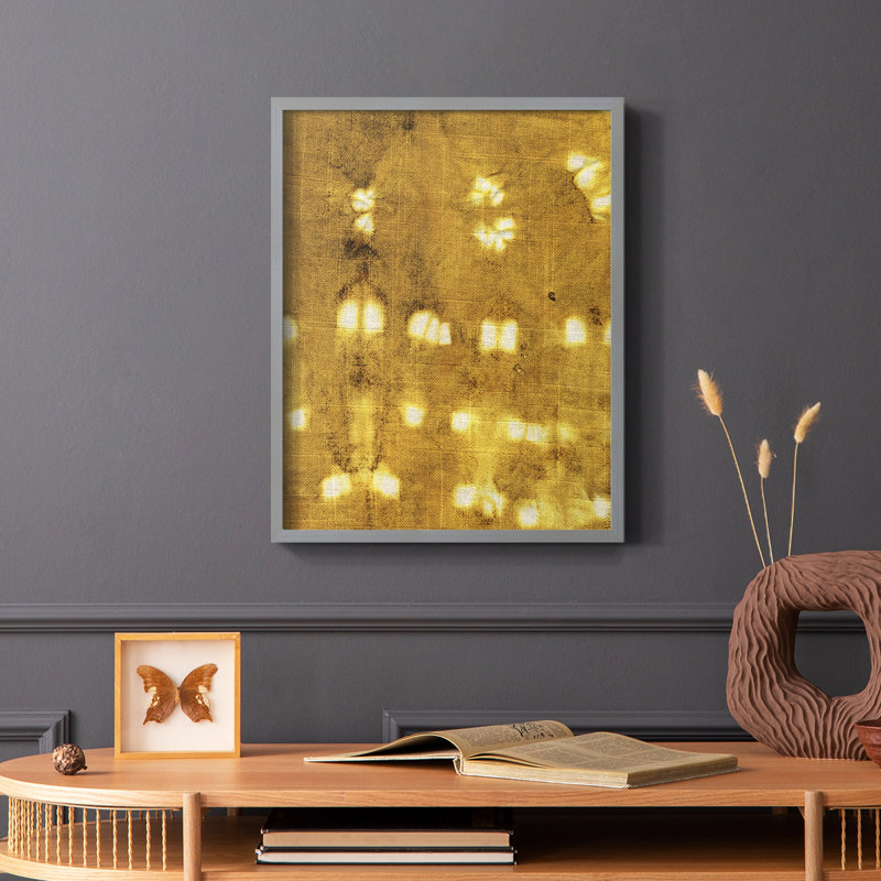 «Turmeric Sunrise I», reproduction encadrée - bois massif, Cadre simple noir, H 14 po x l 11 po