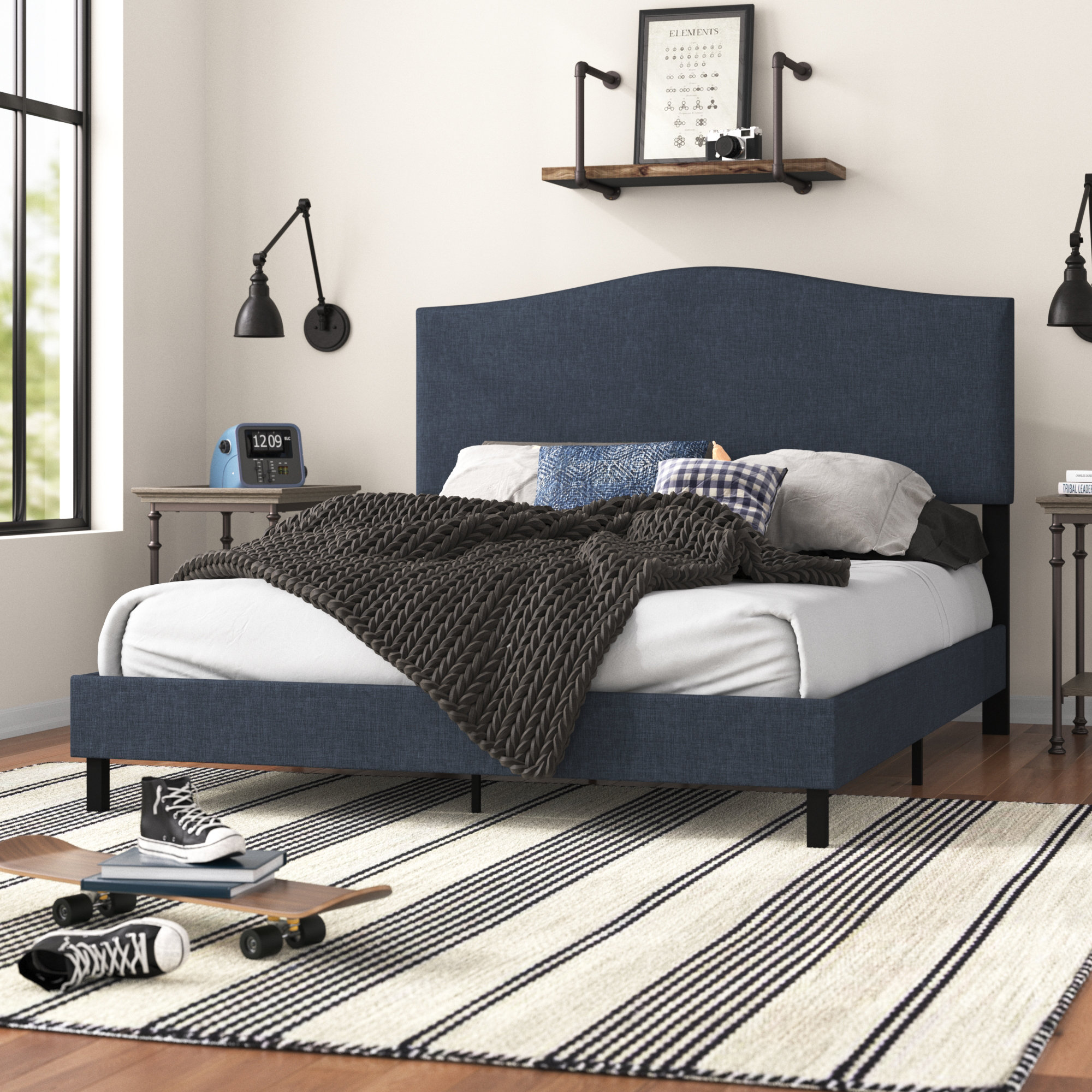 Three Posts™ Honeycutt Upholstered Standard Bed & Reviews | Wayfair