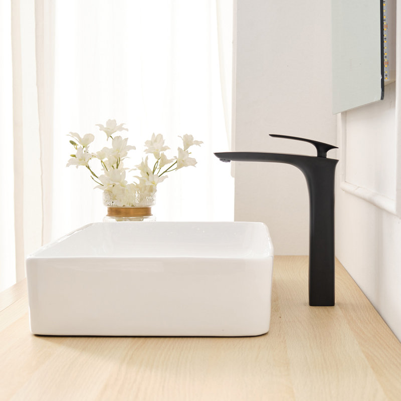 Matte Black Single Handle Vessel Sink Faucet