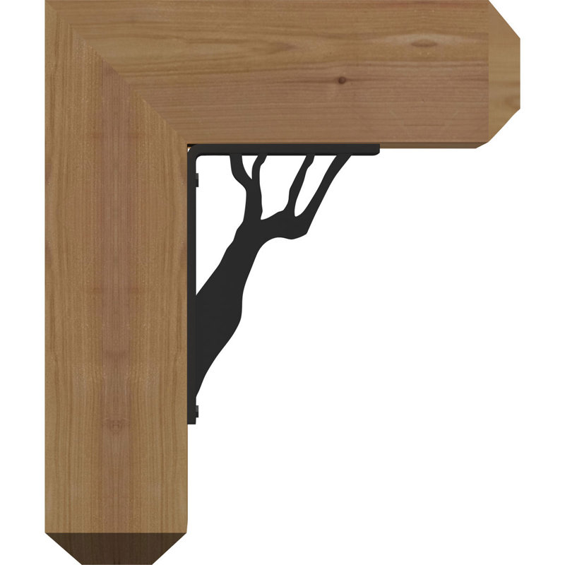 Support triple Ironcrest de 4 po Damon, H 20 po x P 18 po, Cèdre rouge de l'Ouest l 3 1/2 po x T 4 po (lisse
