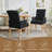 Tufted Upholstered High Back Dining Armchair, Linen-1544929072