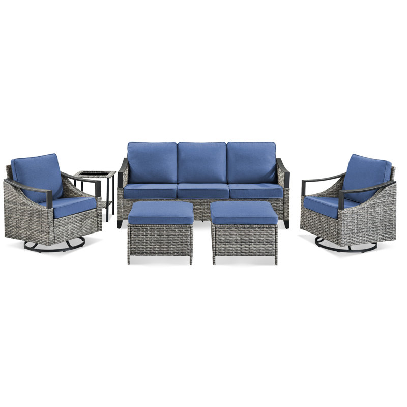 Ensemble de conversation pour 5 personnes Buenhomino, Bleu marine