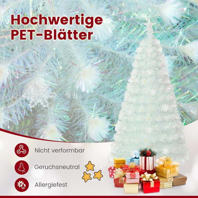 Lighted Artificial Pine Christmas Tree, 150cm H