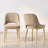 Chenille Upholstered Dining Chair With Solid Wood Legs-400927003-400927002