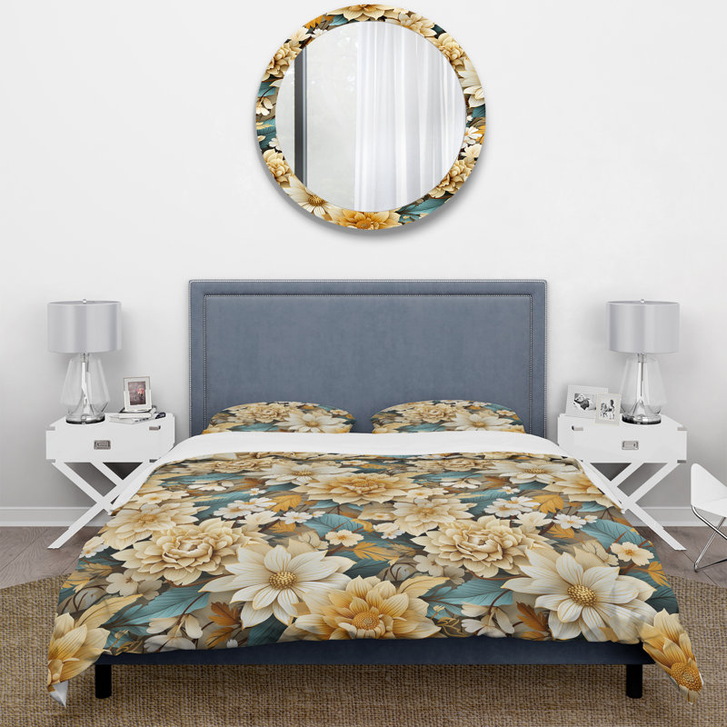 Ensemble de housse de couette Earthy Mandala, Housse de couette pour très grand lit et 2 très