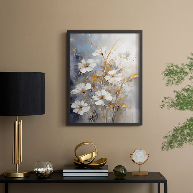 FLORAL Series CCCCIV - Impression encadrée de qualité supérieure - Prêt à être accroché - Aucun clou requis