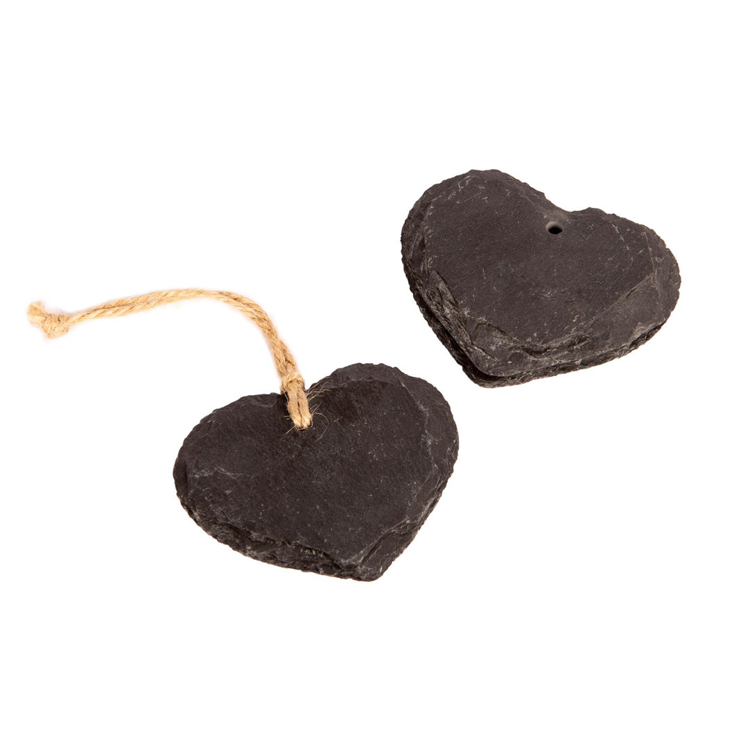 Nicola Spring - Slate Heart Hanging Tags - 7 x 5.5cm - Set of 3