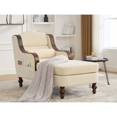 Chenille Chaise Lounge by Alcott Hill
