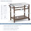 Chariot de table d'extérieur avec plateau en acier inoxydable et 3 tablettes -106000030-106000034