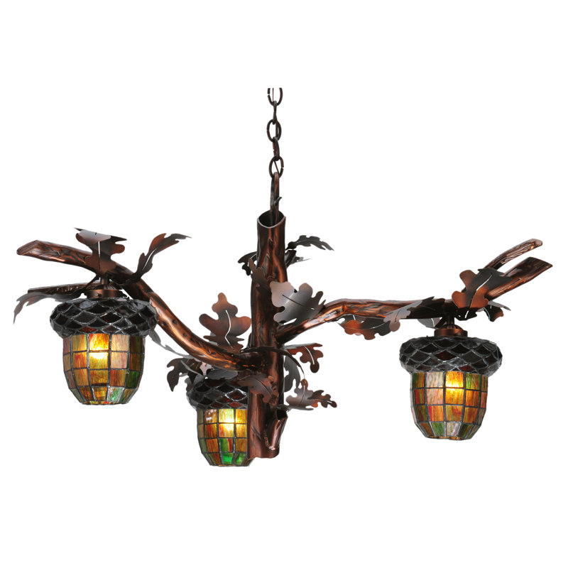 Greenbriar Oak 3 - Light Chandelier