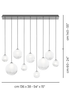 Puppet 9 - Light Chandelier, Matte Black, White