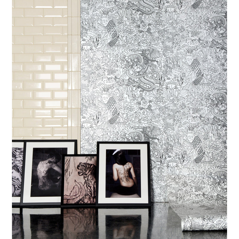 Les Papiers Wallpaper Double Roll, Argent