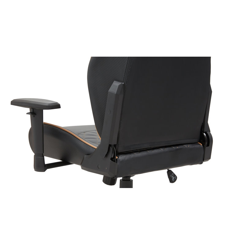 Fauteuil de jeu inclinable Rhodell, Noir/jaune