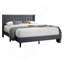 Cadre de lit tête de lit à motif de toile de lit moderne en tissu pour grand lit 1pc-1104607304