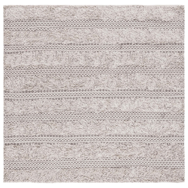 Amrjeet Flat Weave Cotton Southwestern Rug, Square 6'