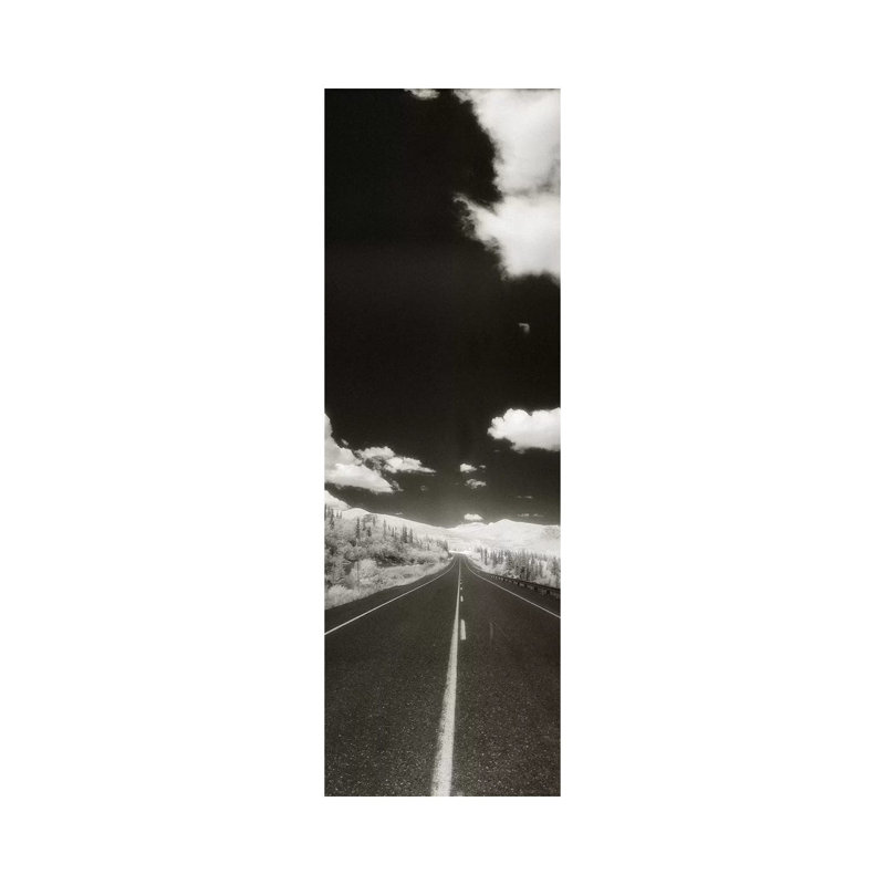 Long Road Ahead, Alaska Highway, Alaska, USA - Wrapped Canvas Panoramic Print, 30.48 cm H x 91.44 cm W x 3.175 cm D