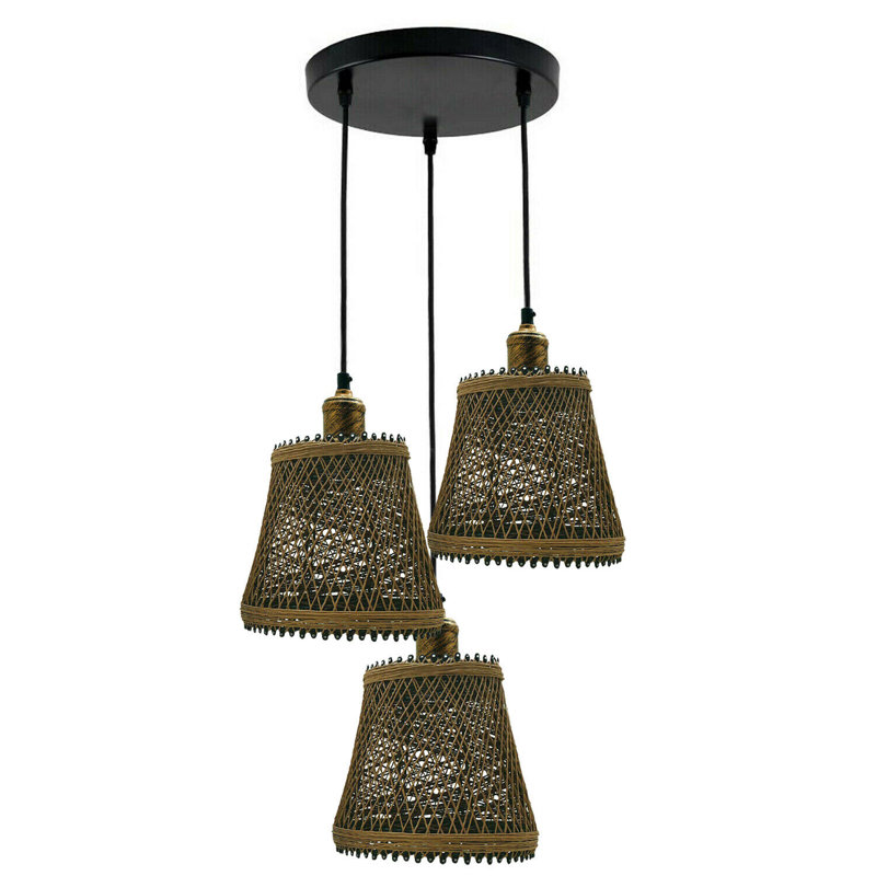 Adina 3 - Light Brown Cluster Pendant