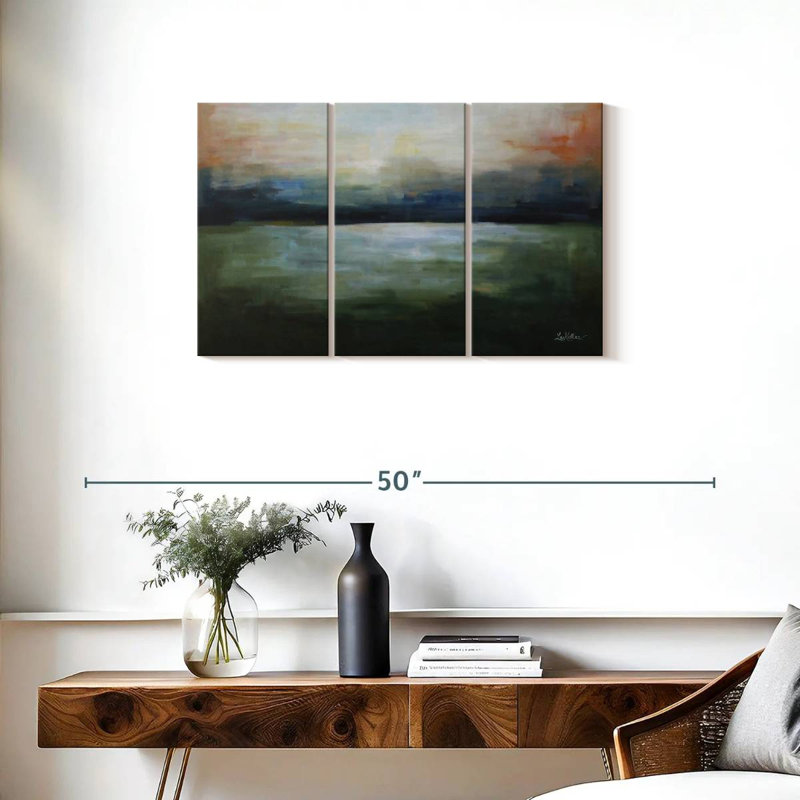 Avery abstrait Lake James, H 20 po x l 33 po