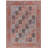 Breedlove Traditional Machine Woven Flatweave Red and Ivory Area Rug with Non Skid Backing-1680078867