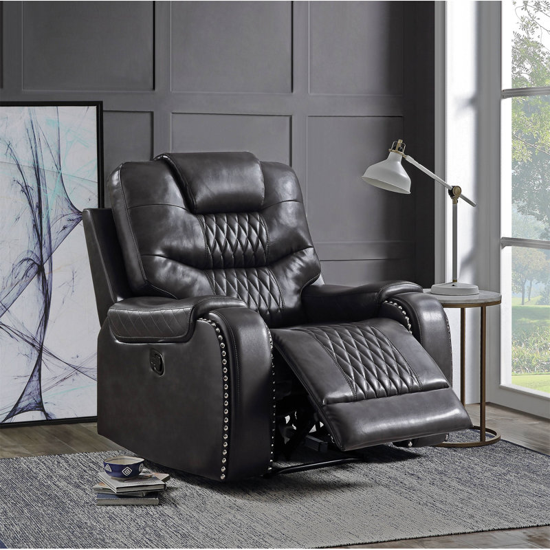 Fauteuil inclinable manuel en cuir synthétique Magnetite