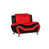 Simili cuir noir / rouge est en rupture de stock