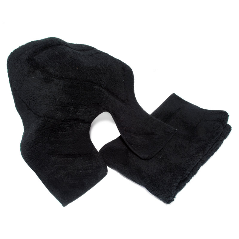 Cotton Non-Slip Bath Rug Set, Black