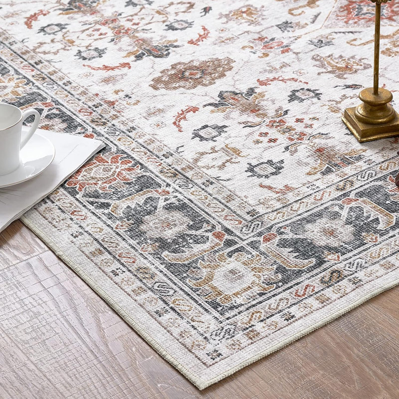 Tapis intérieur lavable Nermine Chenille Mashine, Rectangle 4 pi x 6 pi