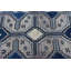 Tapis décoratif en laine à motif géométrique bleu 53,1 x 65,4 pouces