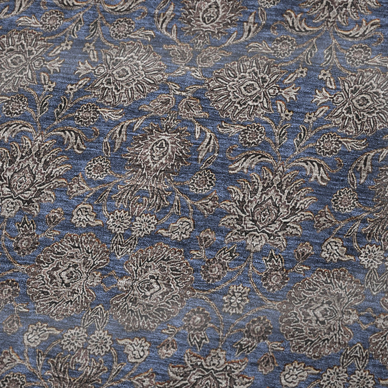 Jeté floral Sherpa ASB702 Addison, Marine