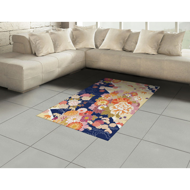 Camak Floral Hand Woven Area Rug, Rectangle 120 x 180cm