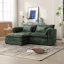 Canapé double surdimensionné luxueux avec tissu chenille et accoudoirs amovibles-292488450