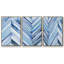 «Wave Crêtes I», ensemble de 3 reproductions encadrées sur toile-97913403-97913399