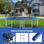 Trampoline avec lumières et panier de basketball-126757089