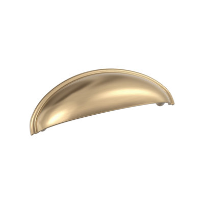Ravino 3 inch (76mm) Centre-to-Centre Champagne Bronze Cabinet Cup Pull - 10 Pack