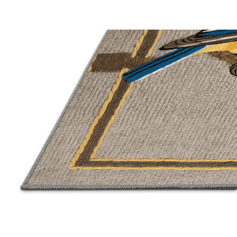  Tapis lavable mésange bleue, Rectangulaire 2 pi x 3 pi