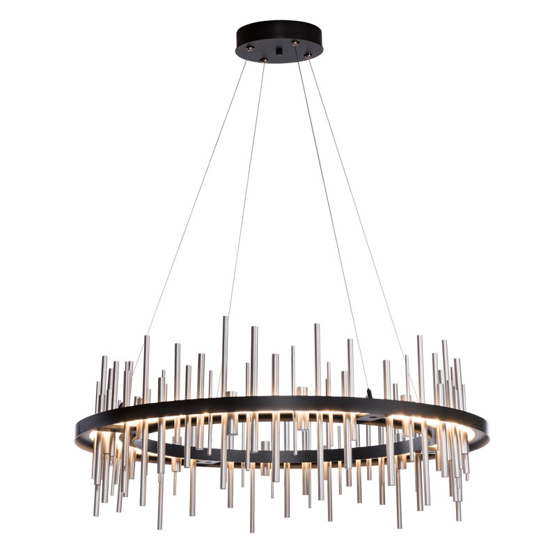 Luminaire suspendu à 1 lumière DEL Cityscape, Laiton moderne, Laiton moderne