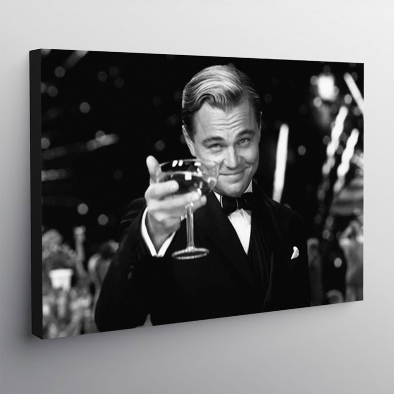 The Great Gatsby Leonardo Dicaprio - Wrapped Canvas Print, 84cm H x 120cm W x 3.8cm D
